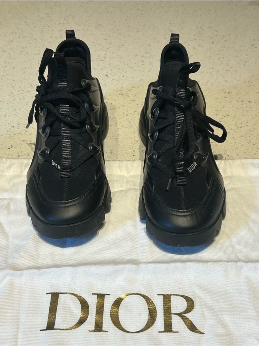 Dior black D- Connect black sneakers